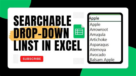 Searchable Drop Down List In Excel How To Make Searchable Drop Down