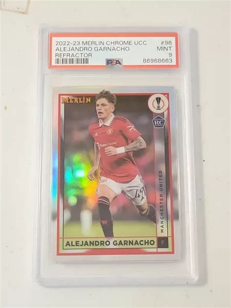 Topps Merlin Uefa Chrome Alejandro Garnacho Rc Silver Refractor