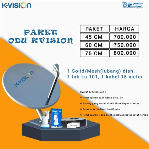 Jual PAKET ODU KVISION PARABOLA DISH ABU Shopee Indonesia