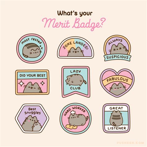 Image Tagged With Merit Badges Pusheen Pusheen On Tumblr