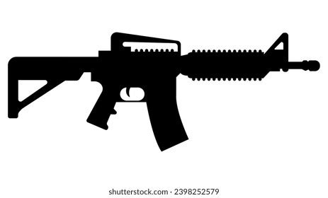 M16a2 Rifle American Automatic Rifle Outline Stock Vector (Royalty Free ...