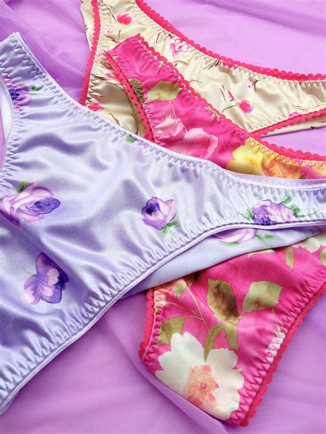 Sissy Lingerie Set Of 3 Panties Floral Mens Panties Adult Etsy