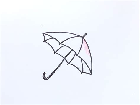 How To Draw An Umbrella For Rain Or Beach