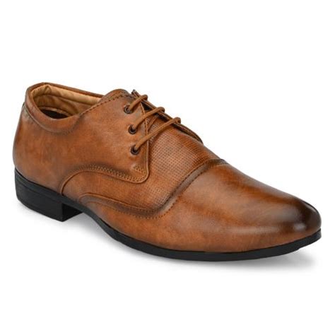 Buy Katenia Men S Synthetic Leather Formal Shoes Tan Online At Best