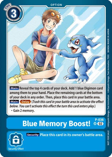 Blue Memory Boost Promo Digimon Cardtrader