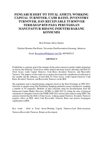 Top Pdf Deskripsi Nilai Variabel Working Capital Turnover Dok