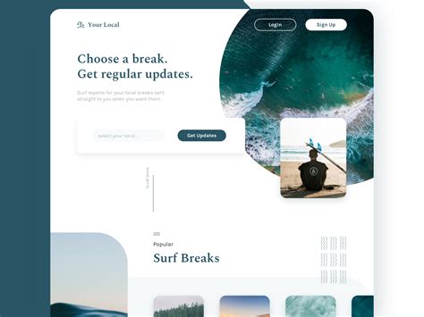 Surf Report Website Concept By William Tapp On Dribbble