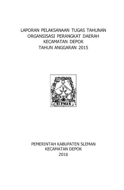 Pdf Laporan Pelaksanaan Tugas Tahunan Organsisasi …depokkec Slemankab