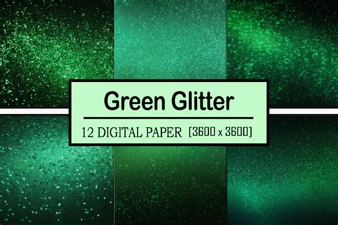 Hot Green Glitter Ombre Pattern Graphic by Wow Art · Creative Fabrica