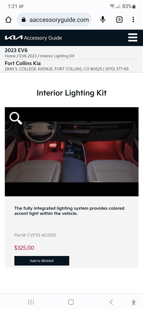 EV6 optional Interior Lighting Kit | Kia EV Forum