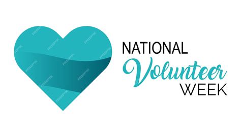 Premium Vector National Volunteer Week Observed Every Year In April