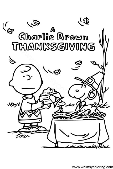 21 Free Printable A Charlie Brown Thanksgiving Coloring Pages Whimsy