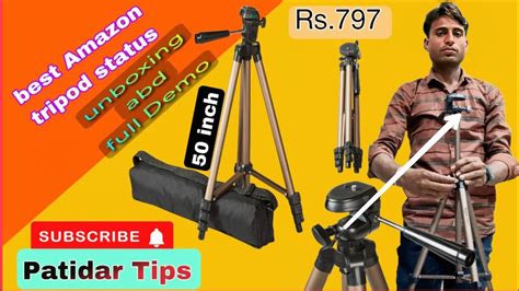 AmazonBasics 50 Inch Tripod With Bag And Unboxing Overview Demo Hindi