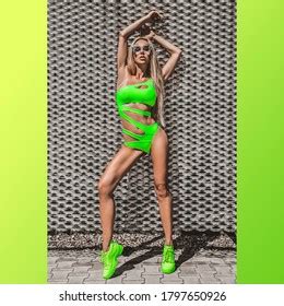 Elegant Sexy Woman Colorful Bikini On Stock Photo Shutterstock