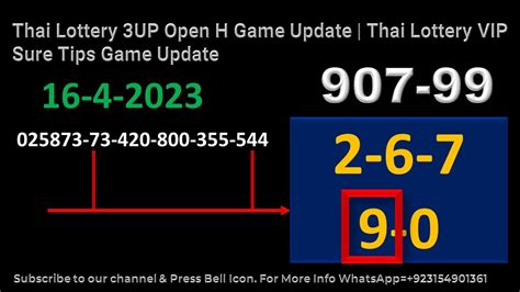 Thai Lottery Up Open H Game Update Thai Lottery Vip Sure Tips Game