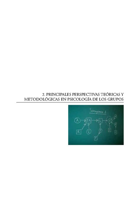 Muñoz Cap 2 2 Principales Perspectivas TeÓricas Y MetodolÓgicas En PsicologÍa De Los Grupos