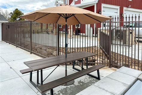 Aluminum Picnic Table With Umbrella Hole - Superior Laser Cutting