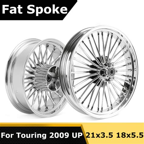 X X Chrome Fat Spoke Wheels For Harley Touring Bagger Flhtk