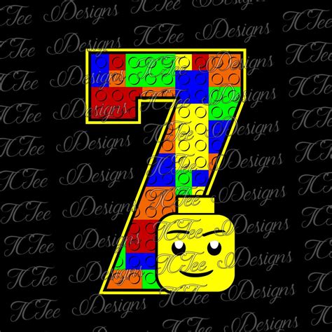 Lego 7 7th Birthday Lego Birthday Svg Design Download