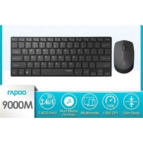 Rapoo Multi Mode Wireless Ultra Slim Desktop Set M Keyboard