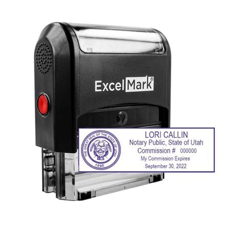 Self Inking Utah Notary Stamp Excelmark