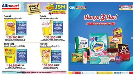 Promo JSM Alfamart Dan Indomaret Hari Ini 4 November 2022 Diskon