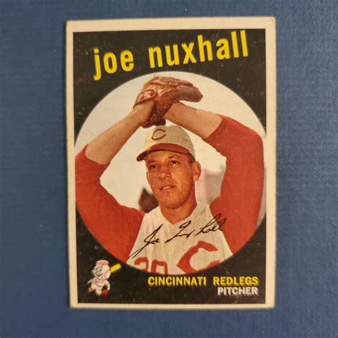 Vintage 1959 Topps Baseball Card Joe Nuxhall 389 Look Ebay