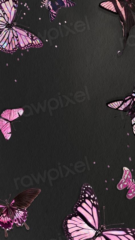 Pink Holographic And Glittery Butterfly Premium Psd Rawpixel