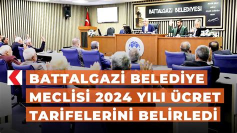 Battalgazi Belediye Meclisi Y L Cret Tarifelerini Belirledi