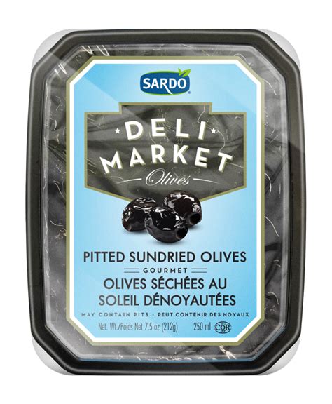 Pitted Sundried Black Olives Sardo Foods