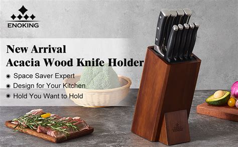 Enoking Wooden Universal Knife Block Knife Block Without Knives