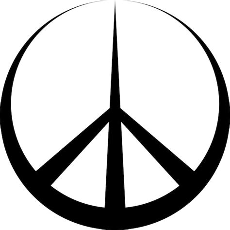 Premium Vector | Peace symbol pacific conciliatory sign disarmament anti war movement