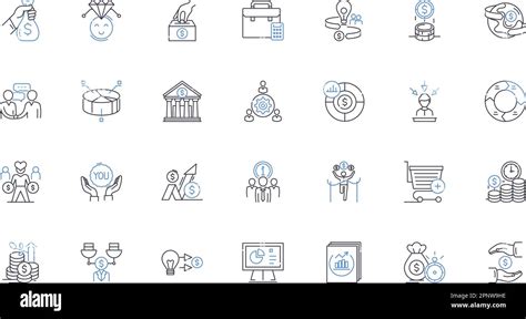 Business Strategy Line Icons Collection Innovation Growth Expansion