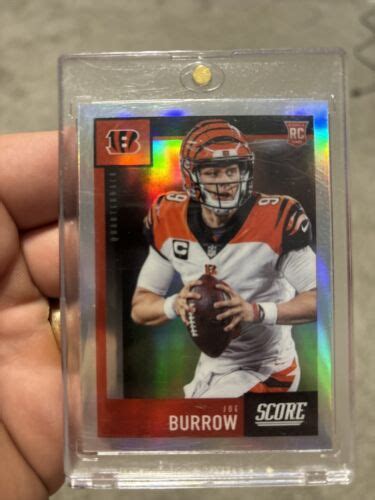 Joe Burrow Panini Chronicles Score Silver Prizm Rookie Refractor