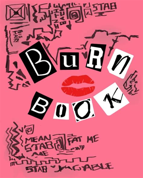 Burn Book Mean Girls Inspired Blank Journal Notebook Large Sized