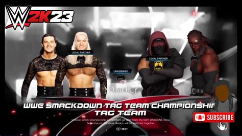 Wwe2k23 Pretty Deadly ️‍🩹 Vs Npc Raptor 🦖and Aw🥷🏽 Wwe Smackdown 🔵tag Team Championship Youtube