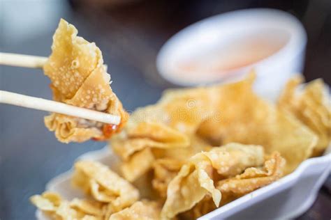 Crispy Fried Dumplings with Sauce Stock Image - Image of sauce, cook: 249163901