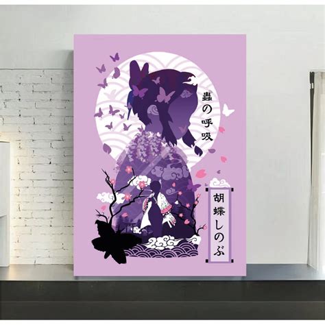 Quadro De Mdf Poster Moldura Anime Mang Demon Slayer Shinobu