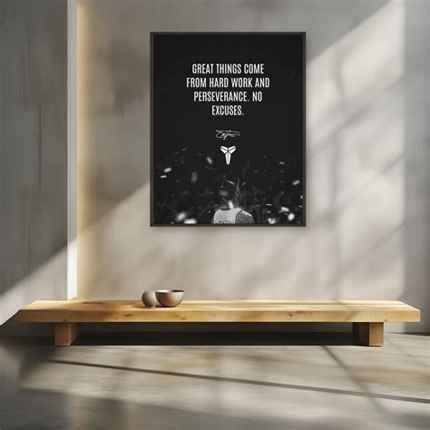 Kobe Bryant Poster Inspirational Quote, Digital Motivational Wall Art ...