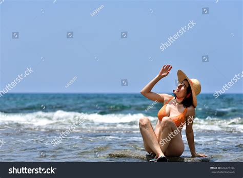 Sexy Bikini Tanning Woman Relaxing On Stock Photo Shutterstock