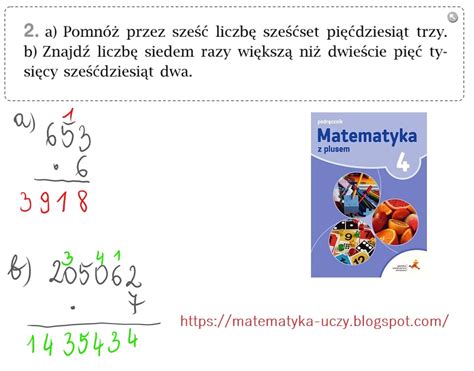 Matematyka uczy Zad 1 i 2 str 100 Matematyka z plusem 4 Mnożenie