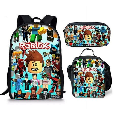 3d Roblox Student Bag Lunch Bag Pencil Bag Roblox Backpack Three-piece Set | Walmart Canada