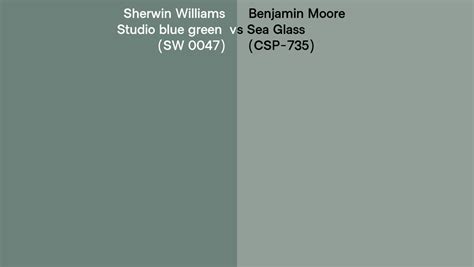 Sherwin Williams Studio Blue Green SW 0047 Vs Benjamin Moore Sea