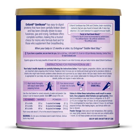 Enfamil Gentlease Infant Formula With Iron Milk Based Powder Through