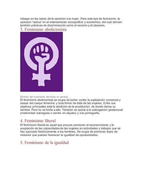 Tipos De Feminismo Pdf