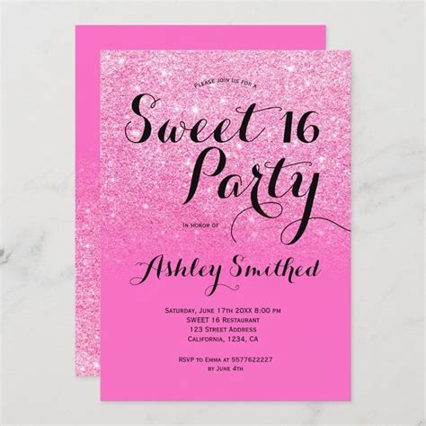 Modern Light Gold Glitter Ombre Photo Sweet Invitation Artofit