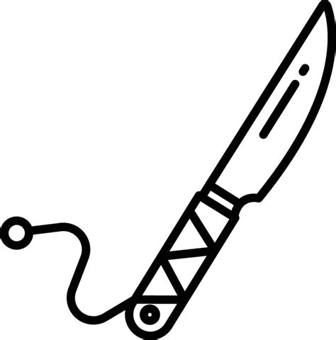 Knife outline illustration 45616679 Vector Art at Vecteezy