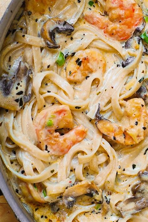 Creamy Shrimp Pasta With Mushrooms Julias Album