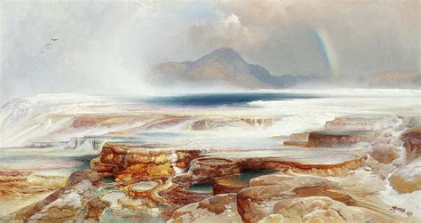 Hot Springs Of The Yellowstone 1872 Painting By Thomas Moran Fine