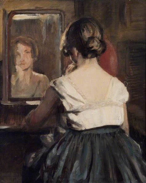 Bbc Your Paintings Girl At The Mirror Art Painting Reflection Art